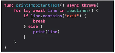 Code in Async/Await