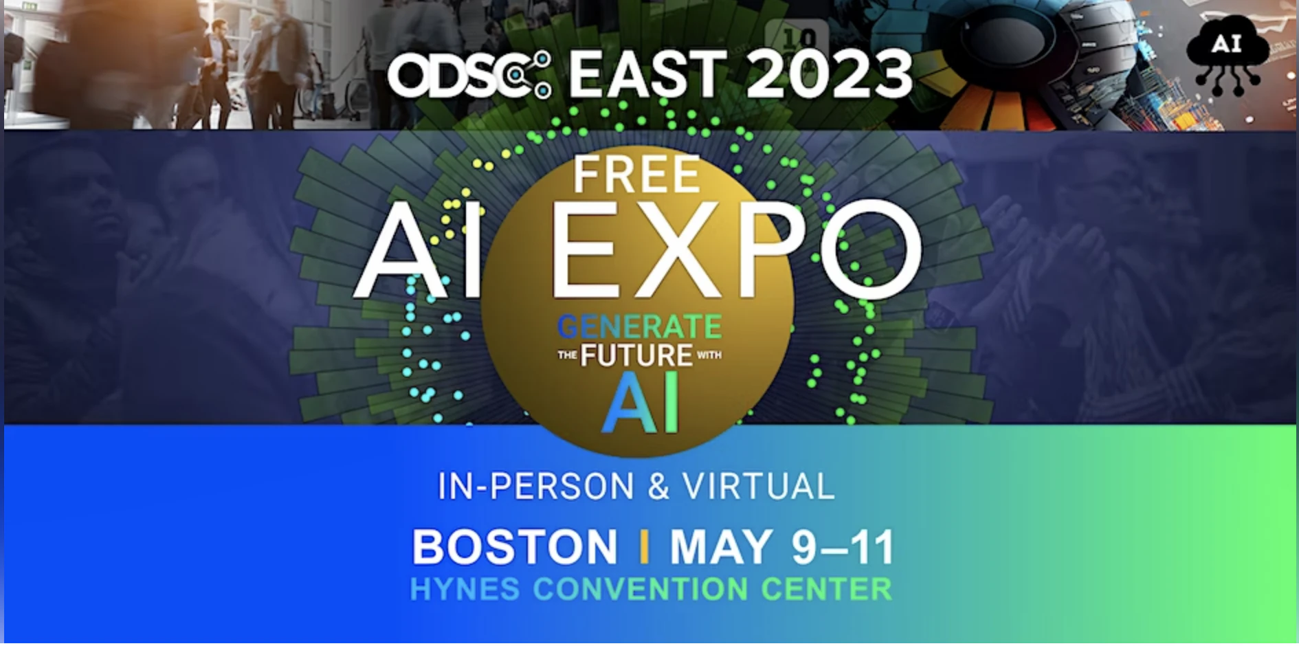 Banner for the ODSC East 2023 AI Expo in Boston