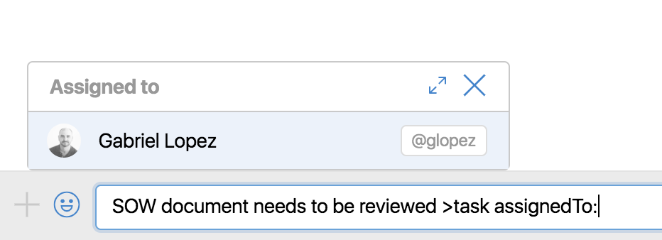 Kezmo structured chat message as task