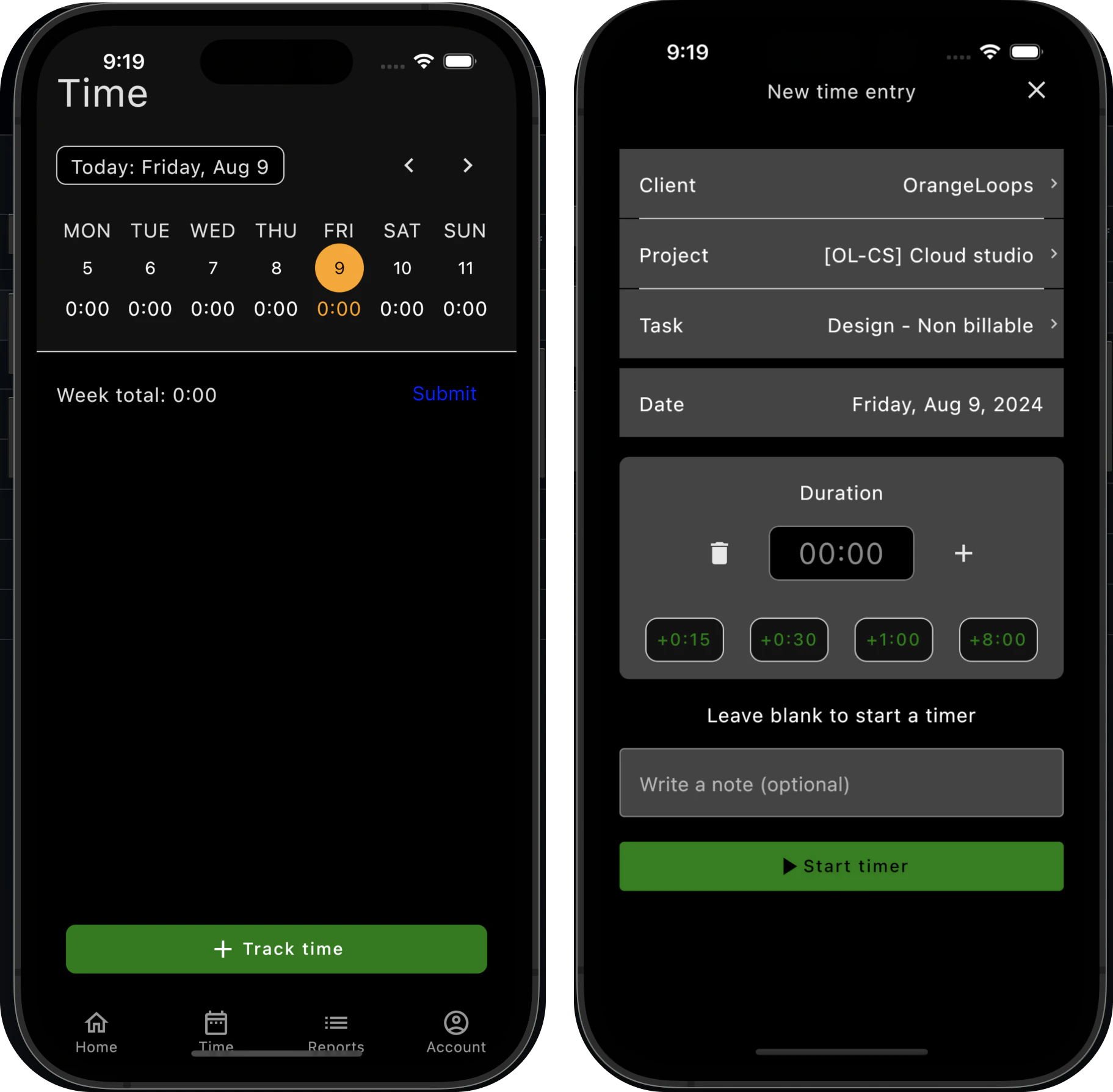 The Compose Multiplatform build running on two phones