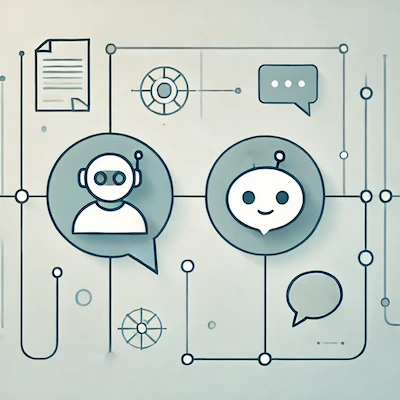 A chatbot conversation on a mobile device