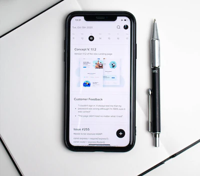 An app's home screen shown on a phone
