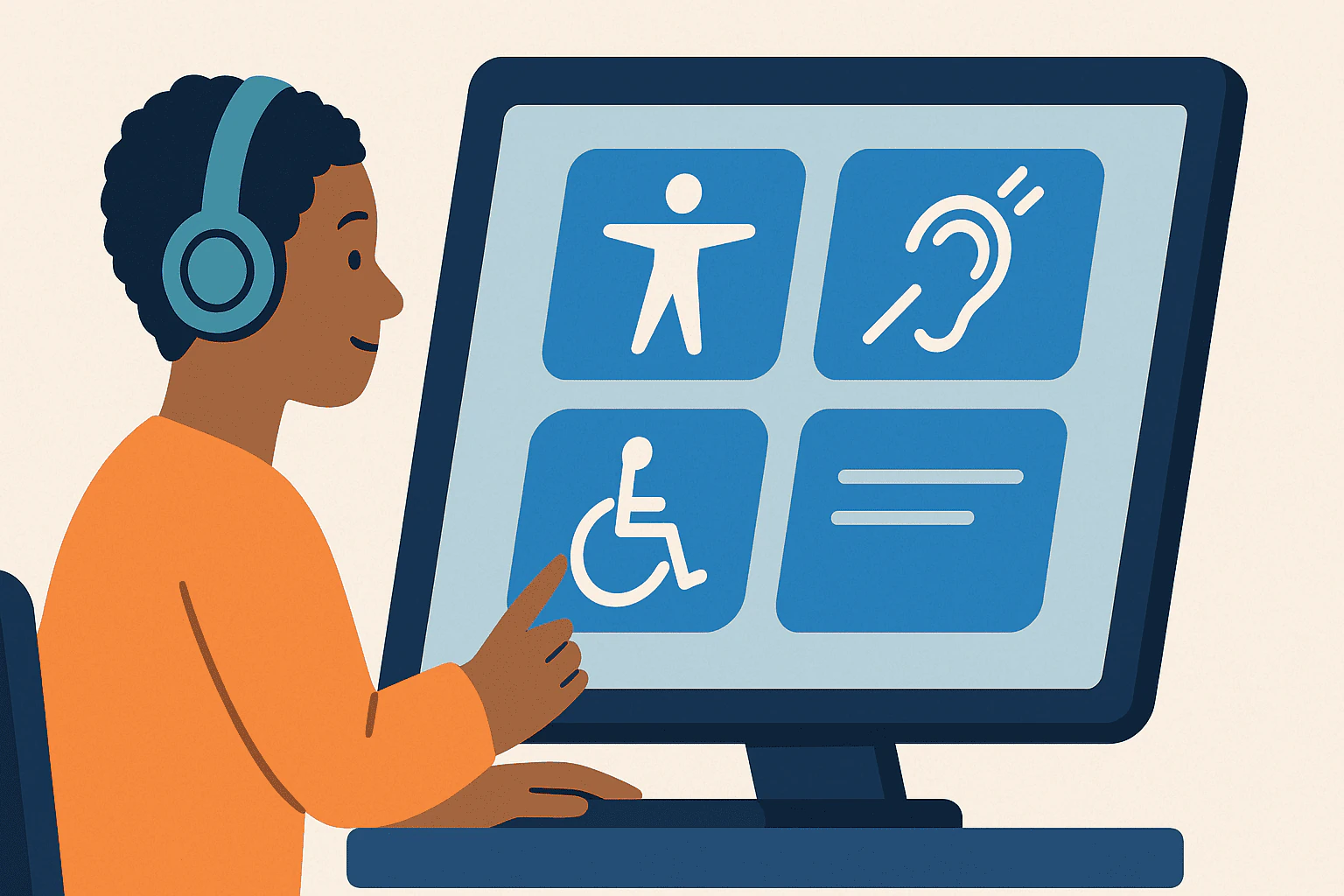 Accessibility options shown on a screen