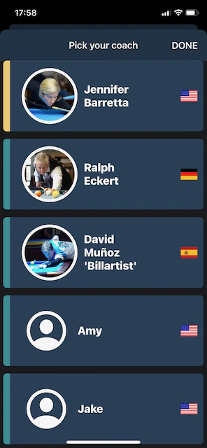 DrillRoom's virtual coach options
